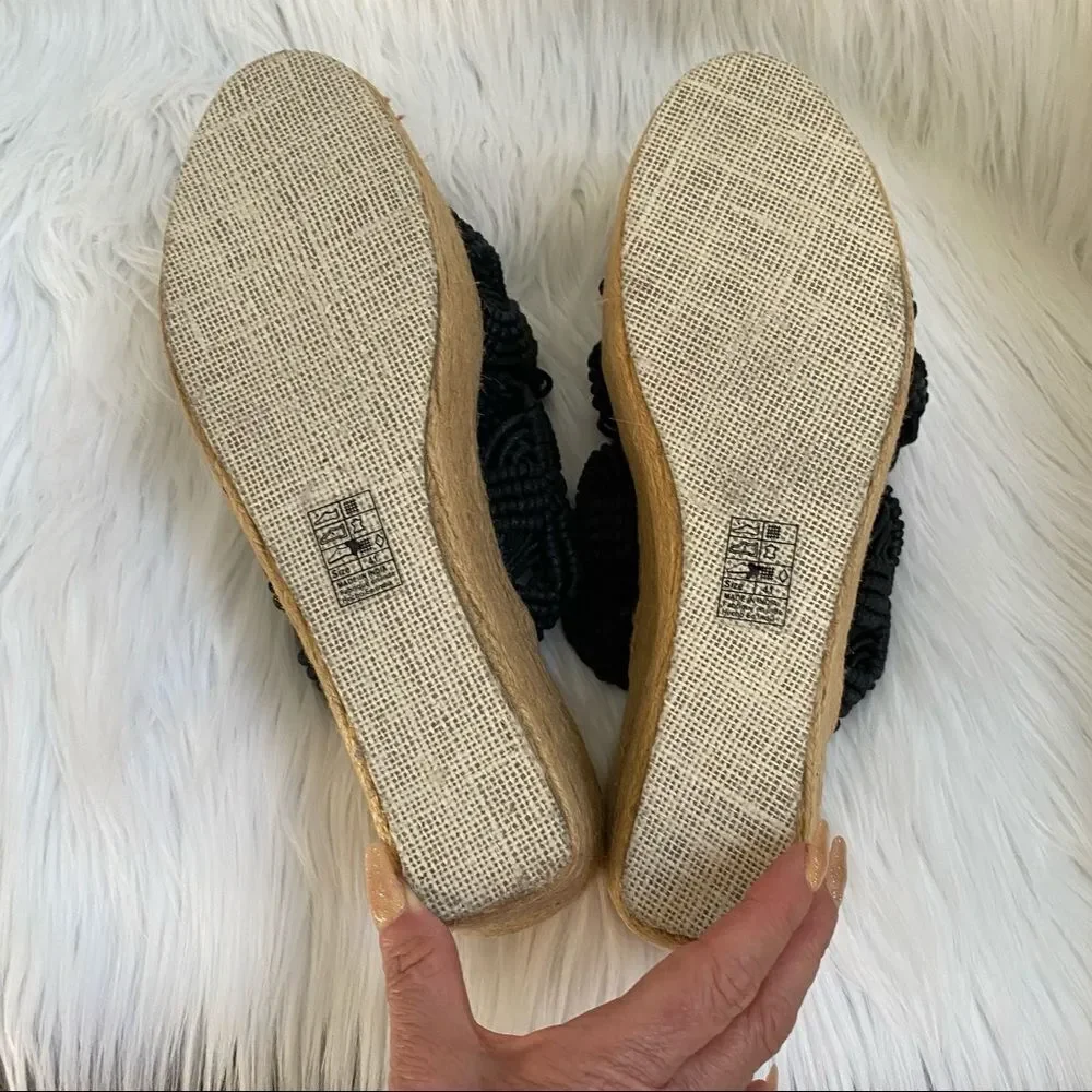 NEW Free People black highline platform sandals 11